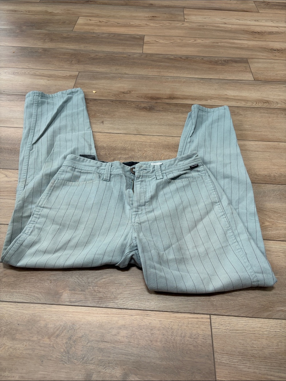 Volcom Light Blue Pinstripe Chinos